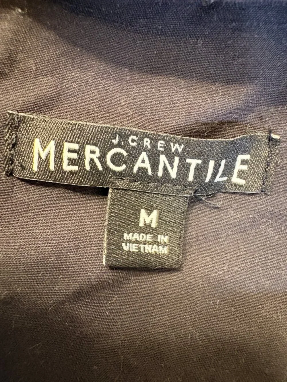 J.Crew Mercantile Black Water Resistant Hooded Rain Jacket Medium